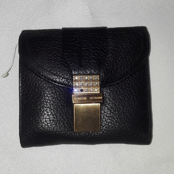 Adrienne Vittadini black leather wallet - Picture 1 of 7